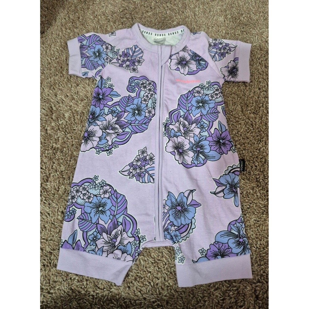 Bonds wondersuit shortie romper size 6-12M size 0